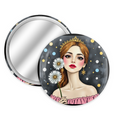 Round Compact Makeup Mirror For Girls
