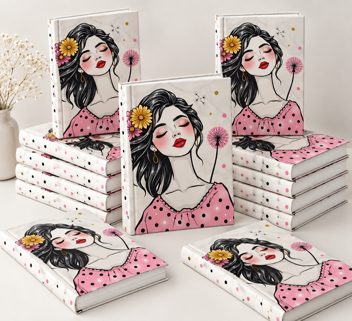 Hardcover notebook stationery gift for girls or women