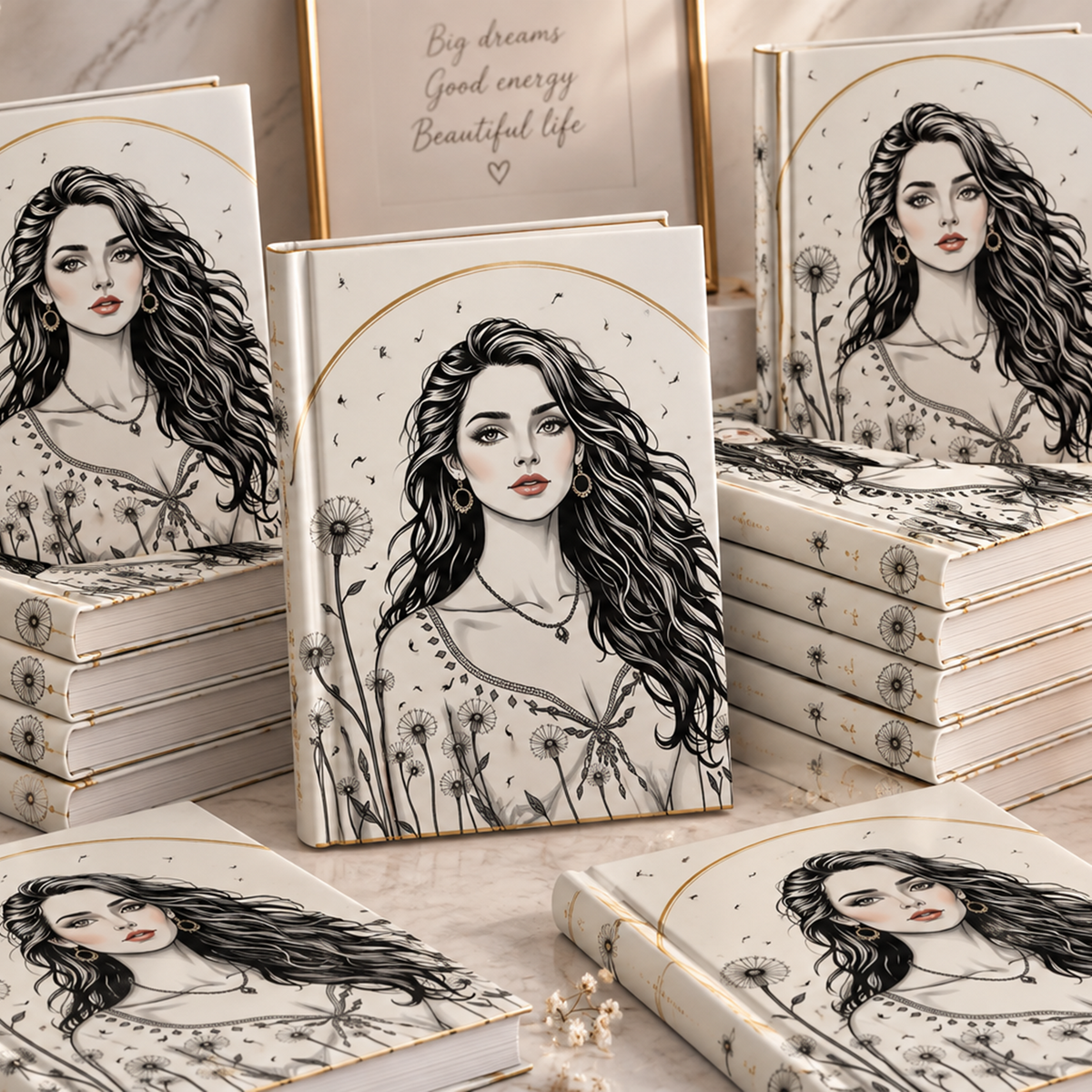Hardcover notebook or School Work Book Gift idea
