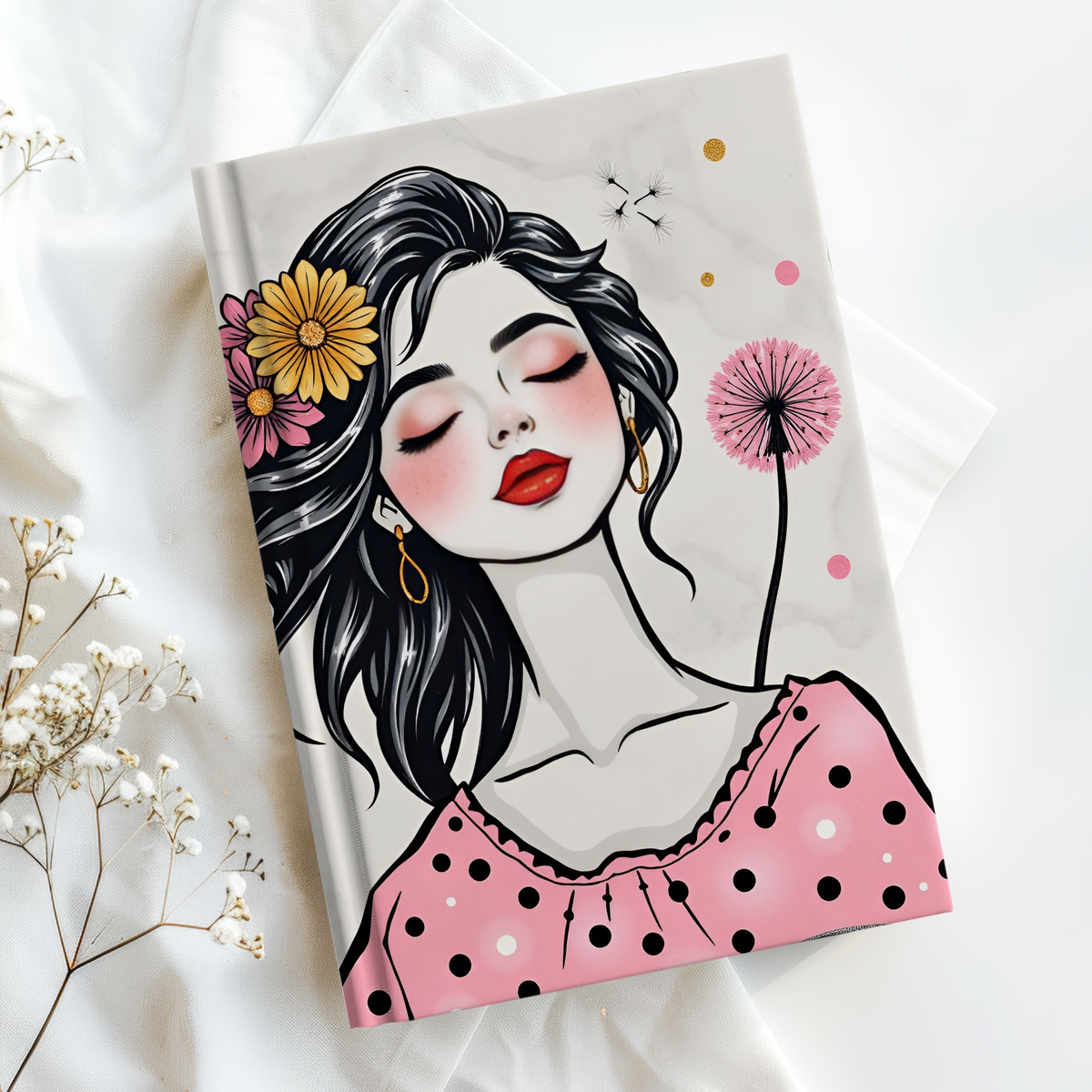 Hardcover notebook stationery gift for girls or women