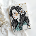 Aesthetic Girl Notebook A5, Hardcover Study Journal
