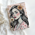Hardcover Notebook A5, Cute Girl Journal Gift idea