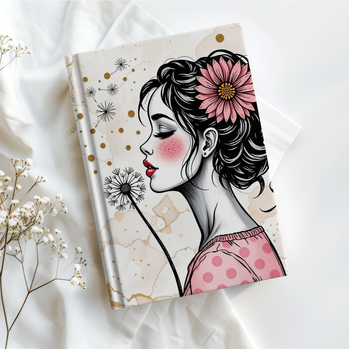 Cute Teen Girl Journal A5, Hardcover Notes Notebook