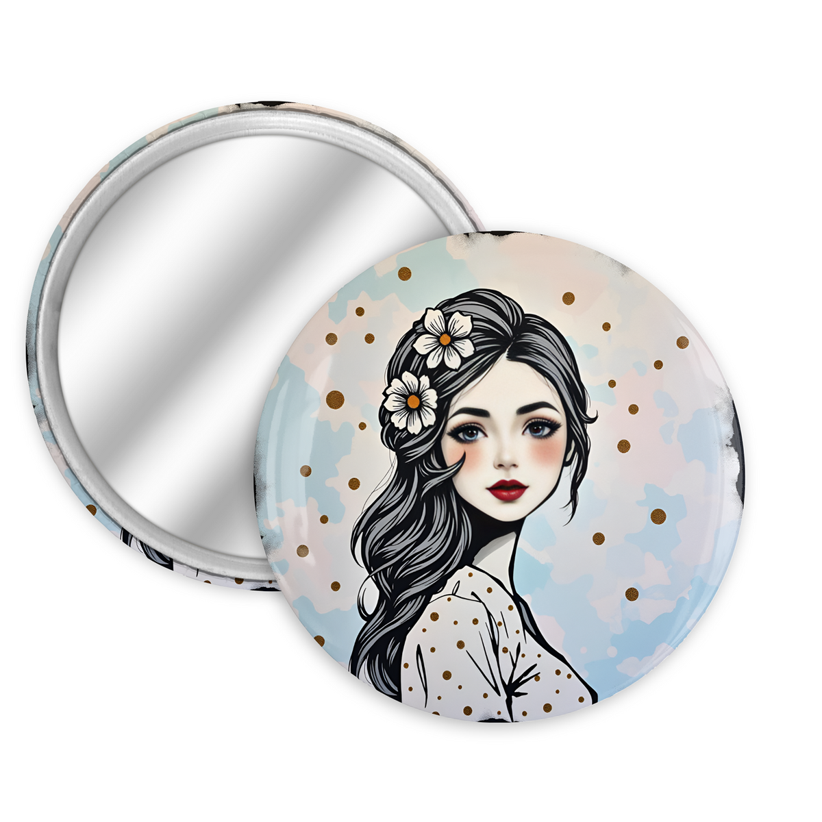 Cute Compact Beauty Mirror, Handbag Mirror